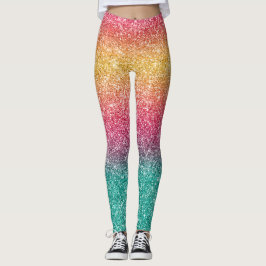 Rainbow Glitter Leggings