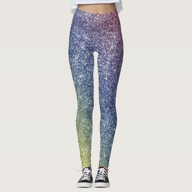 Rainbow Glitter  Leggings (Framsida)