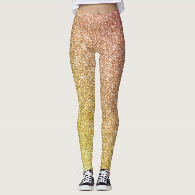 Rainbow Glitter  Leggings (Framsida)