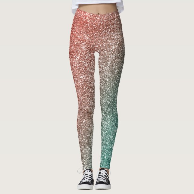 Rainbow Glitter  Leggings (Framsida)