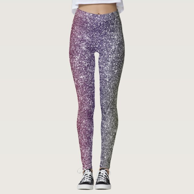 Rainbow Glitter  Leggings (Framsida)