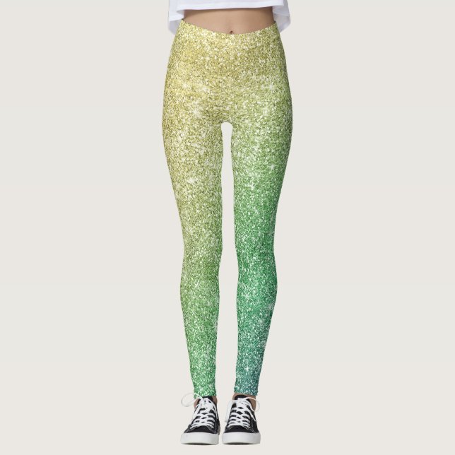 Rainbow Glitter  Leggings (Framsida)