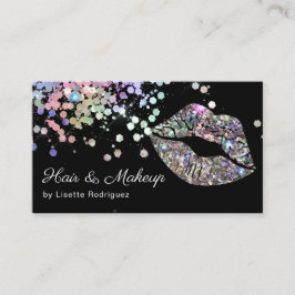 Rainbow Glitter Lip Gloss Makeup Artist Visitkort