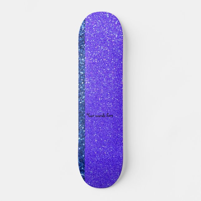 Rainbow glitter mini skateboard bräda 18,7 cm (Framsida)