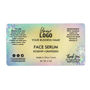 Rainbow Glitter Pastel Ansikte Serum Fraktsedel