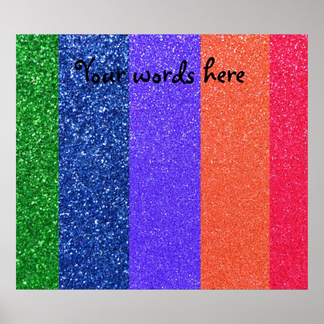 Rainbow glitter poster (Framsidan)