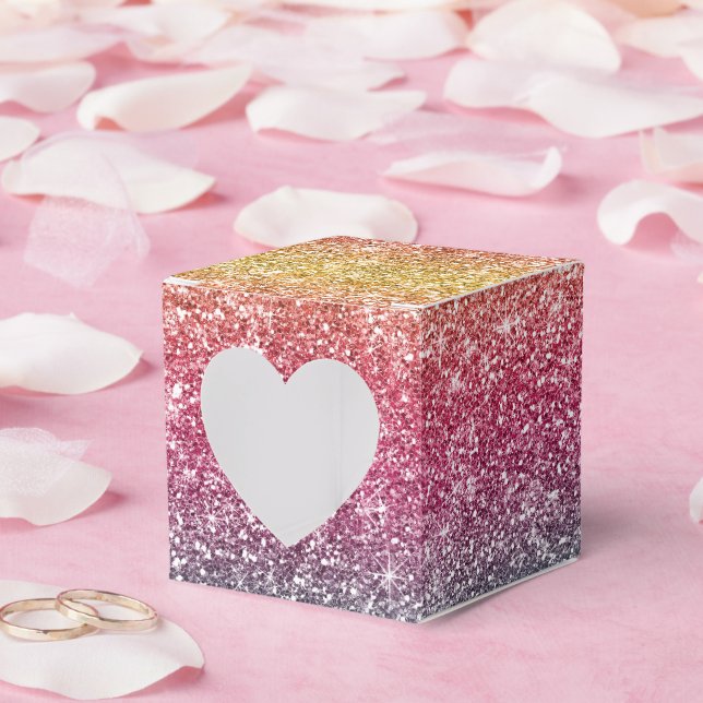 Rainbow Glitter  Presentaskar (Bröllop)