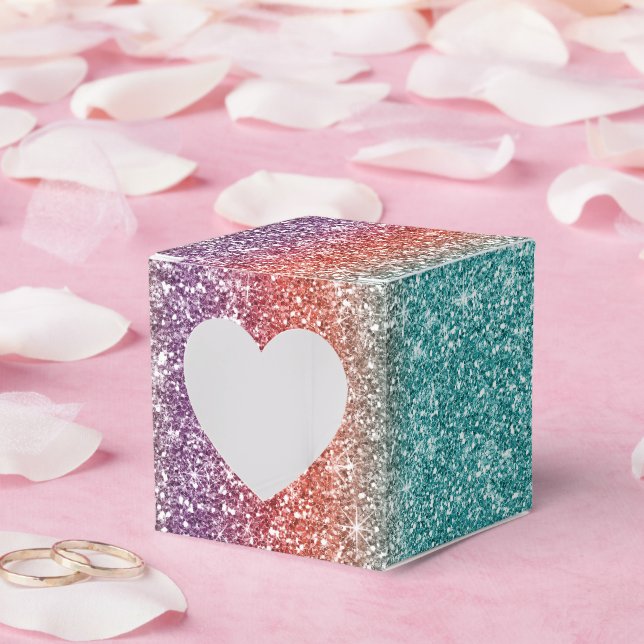 Rainbow Glitter  Presentaskar (Bröllop)