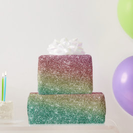 Rainbow Glitter Presentpapper