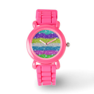 Rainbow Glitter Rand Armbandsur