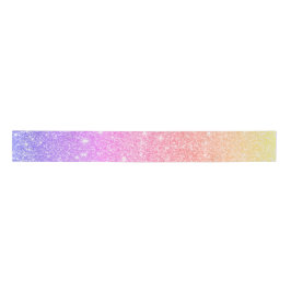 Rainbow Glitter Satin Ribbon