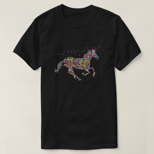 Rainbow Glitter Unicorn Shirt Essential T (Design framsida)