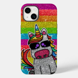 Rainbow Glitter Unicorn Sparkly Guld Sparkles LGBT
