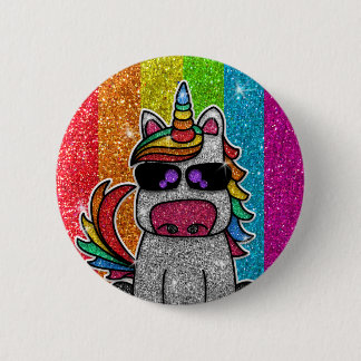 Rainbow Glitter Unicorn Sparkly LGBTQ Sparkles Knapp