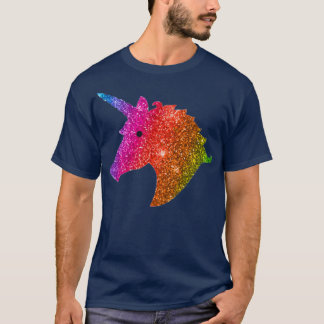 Rainbow Glitter Unicorn T Shirt
