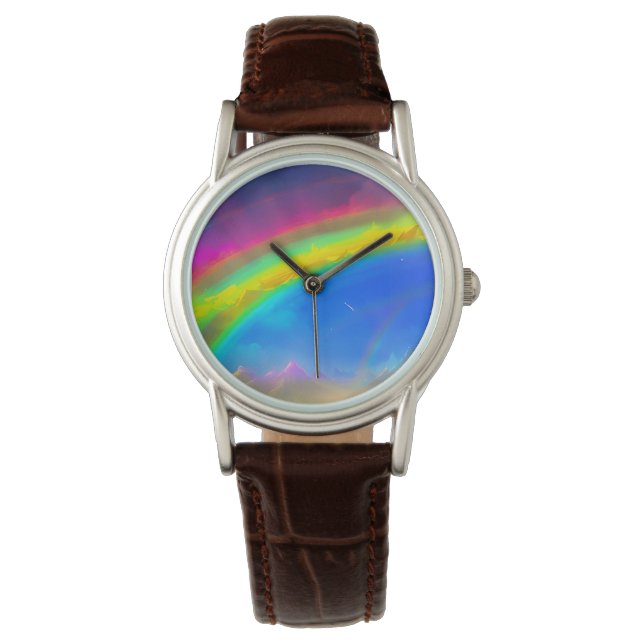 Rainbow Glow Himlar Armbandsur (Framsida)