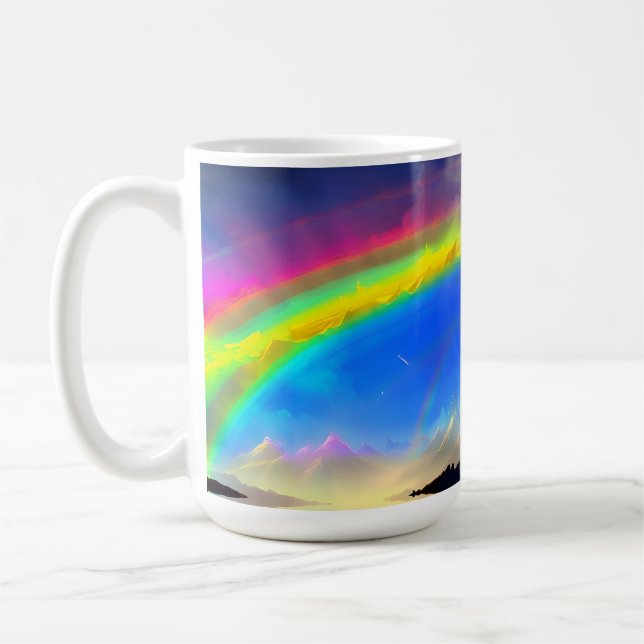 Rainbow Glow Himlar Kaffemugg (Vänster)