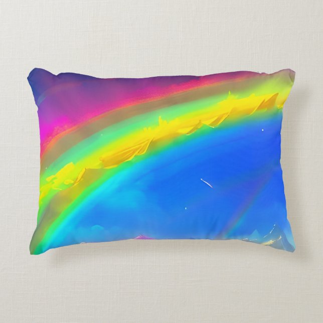 Rainbow Glow Himlar Prydnadskudde (Framsidan)