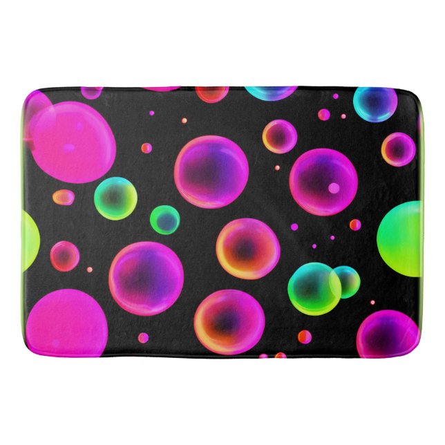 Rainbow Glowing Bubble Dream Badrumsmatta (Framsidan)