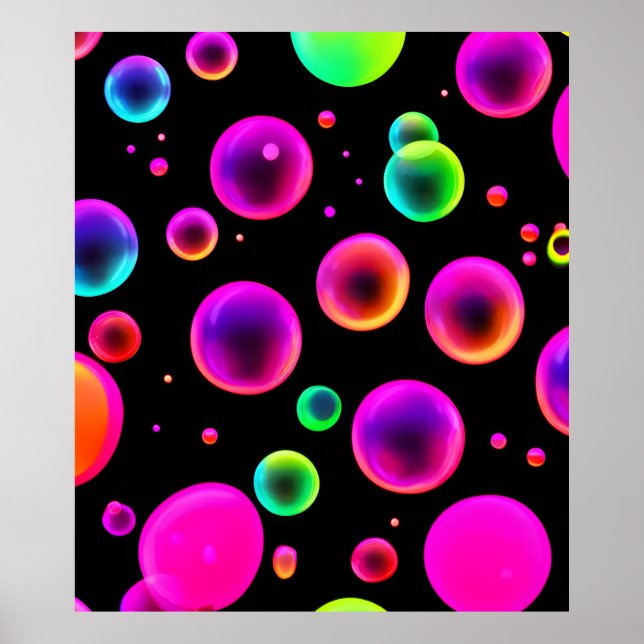 Rainbow Glowing Bubble Dream Poster (Framsidan)