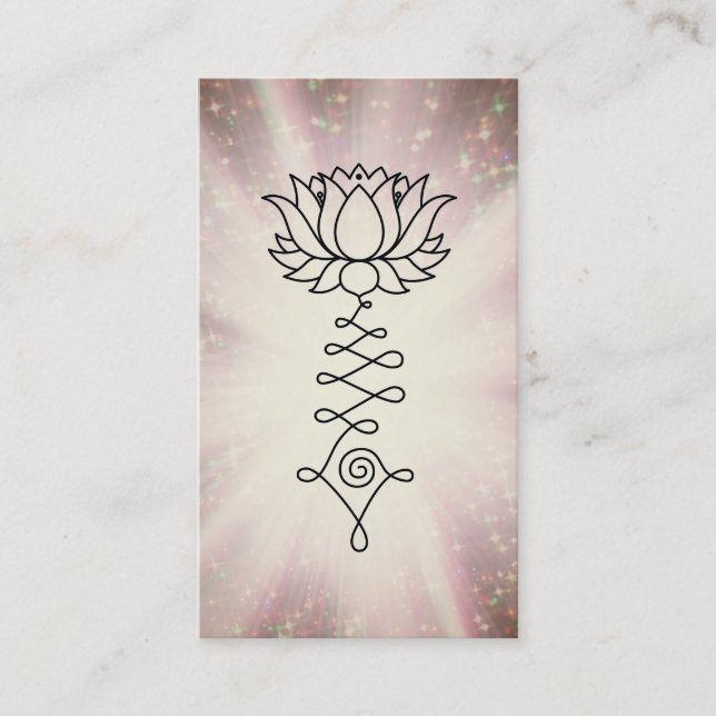 *~* Rainbow Gnistra Reiki Healing Energy Lotus Visitkort (Framsida)