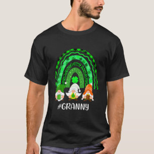 Rainbow Gnome Granny Shamrock Leopard Play St Pat T Shirt