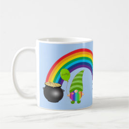 Rainbow Gnome Pot of Guld St patricks day Kaffemugg