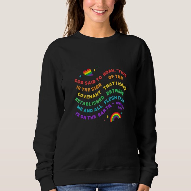 Rainbow God Noah Covenant Genesis 9 T Shirt (Framsida)