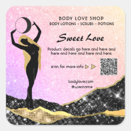 *~* RAINBOW Goddess avsikt Spell AP24 Lavender Fyrkantigt Klistermärke