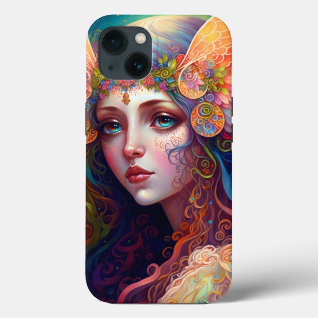 Rainbow Goddess Fantasy Art Fodral-Mate iphone cas (Baksida)