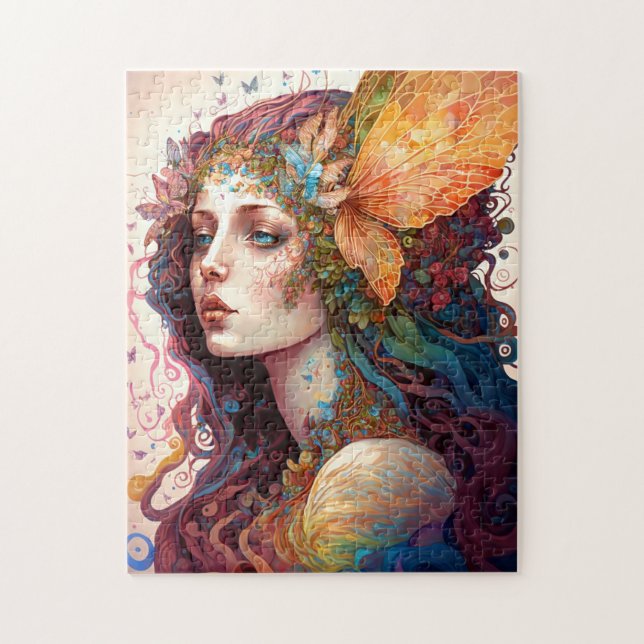 Rainbow Goddess Fantasy Art Pussel (Vertikal)