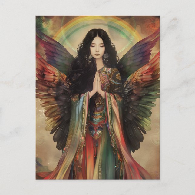 Rainbow Goddess Iris grekiska Mythology Bohemian A Vykort (Framsida)
