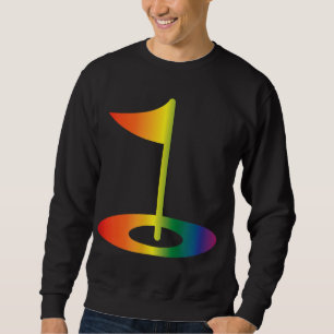 Rainbow Golf Flagga Funny Golfing Pride Rainbow Go Lång Ärmad Tröja