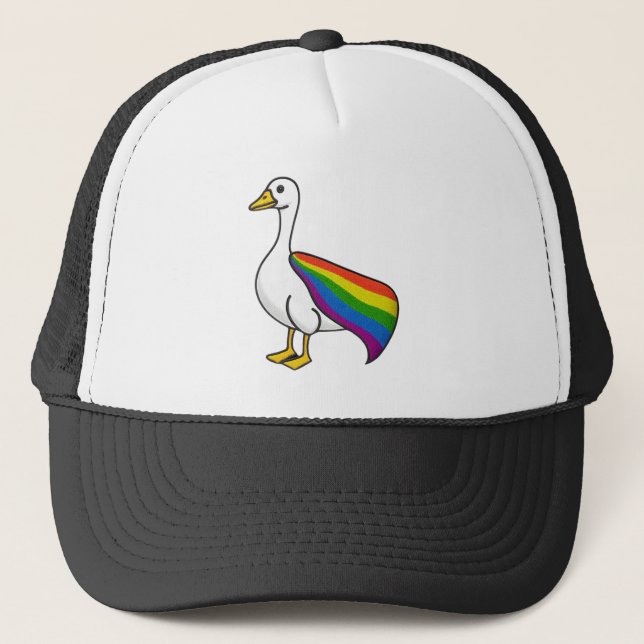 Rainbow Goose LGBTQ Pride Gay Transgender LGBTQ+ Keps (Framsida)