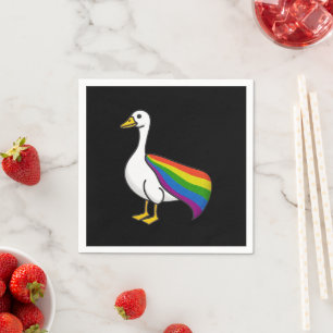 Rainbow Goose LGBTQ Pride Gay Transgender LGBTQ+ Pappersservett