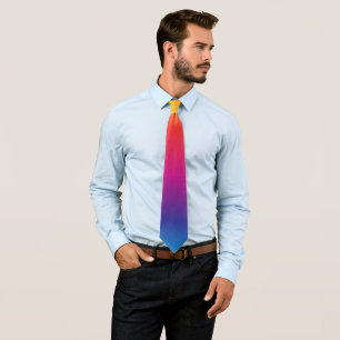 Rainbow Gradient Gay pride Neck Tie Slips