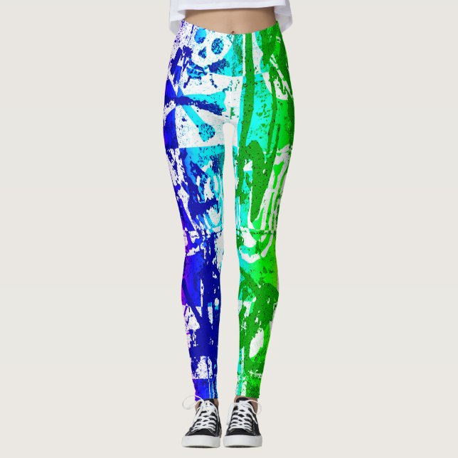 Rainbow Graffiti Leggings (Framsida)