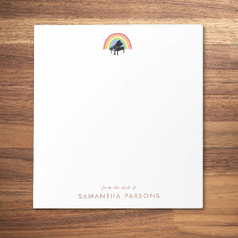 Rainbow Grand Piano Music Teacher Anteckningsblock