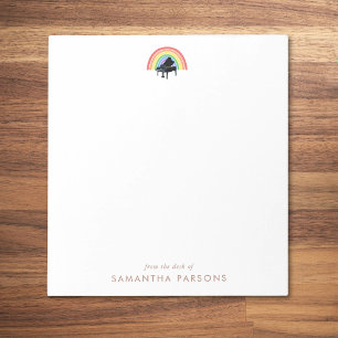 Rainbow Grand Piano Music Teacher Anteckningsblock