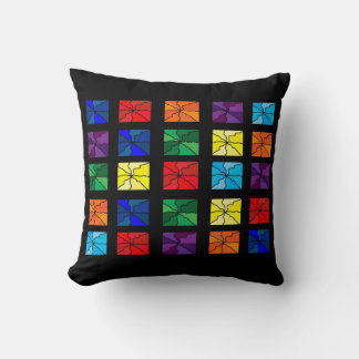 Rainbow Granny Squares Pillow Kudde