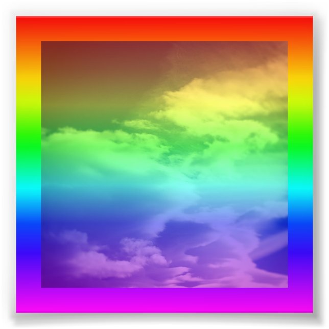 Rainbow Gräns och Overlay Fototryck (Framsidan)