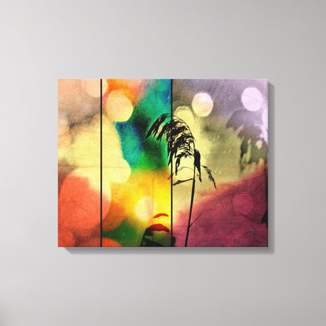Rainbow Grass Drama Wrapped Canvas (Framsida)