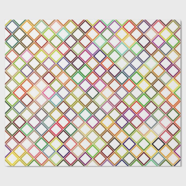 Rainbow Grid Presentpapper (Platt)
