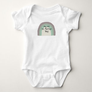 Rainbow Grönt Ombre Painting Baby Bodykostym T Shirt