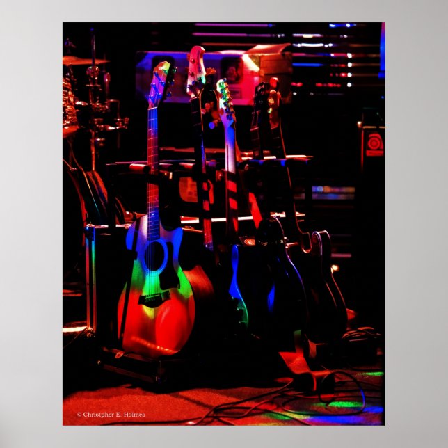 Rainbow Guitar Poster (Framsidan)