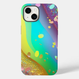 Rainbow Guld Glitter iPhone Mate Tuff Fodral