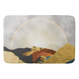 Rainbow Guld Metallic Mountain Bright Sol Landscap Badrumsmatta