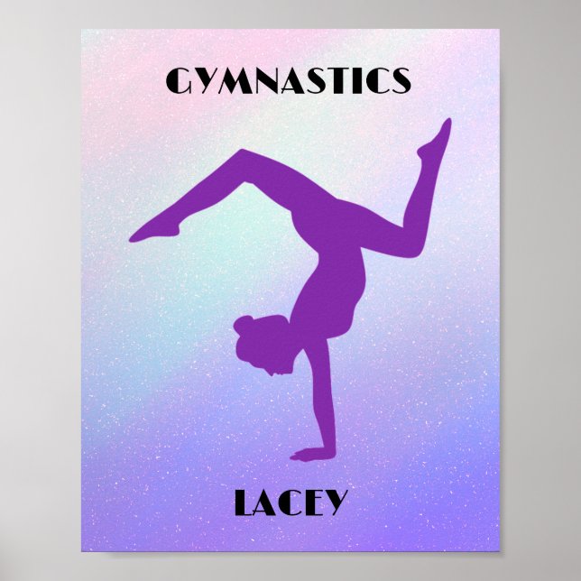 RAINBOW GYMNASTICS GYMNAST Personlig Poster (Framsidan)