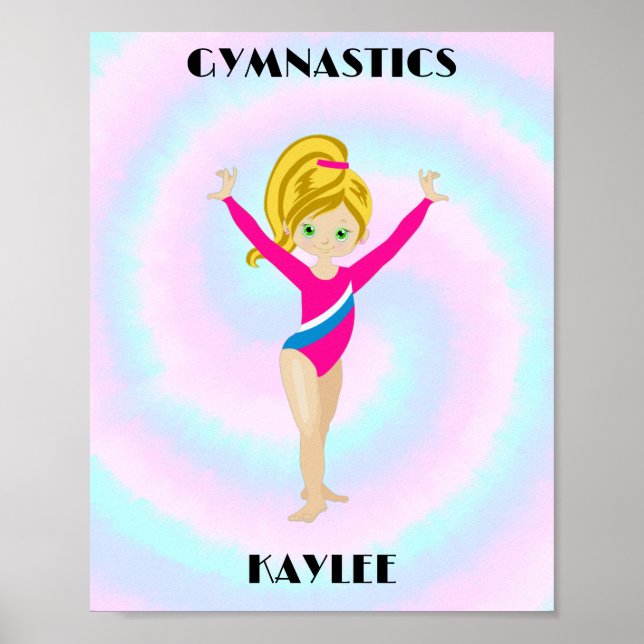 RAINBOW GYMNASTICS GYMNAST Personlig Poster (Framsidan)