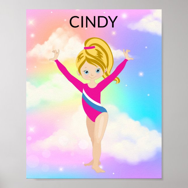 RAINBOW GYMNASTICS GYMNAST POSTER PERSONLIG (Framsidan)
